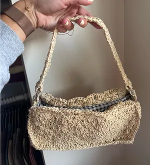Urban Outfitters woven straw shoulder bag thumbnail 1