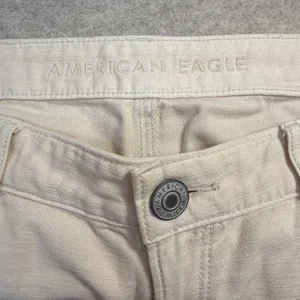 American‎ Eagle Womens Cream Off-White Double Knee Carpenter Utility Pants Sz 4 thumbnail 5