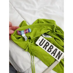 Urban Outfitters UO Lime Green Halter Tie Back Crop Top NWT Size Medium thumbnail 5