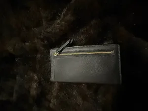 Kate Spade Solid Black Long Bifold Slim Wallet Gold-Tone Hardware Snap Closure thumbnail 3