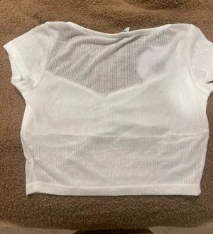Princess Polly White Crop Top NWT thumbnail 2
