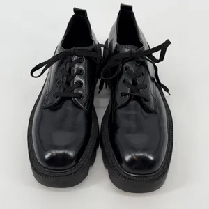 Zara Black Chunky Lug‎ Sole Platform Derby Shoes Mens 8 Womens 10 thumbnail 2
