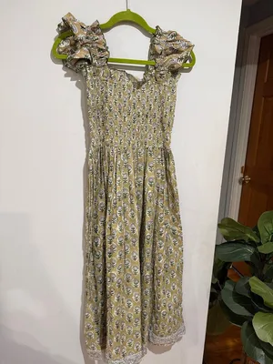 Kivari Olive Printed Ruffle thumbnail 5