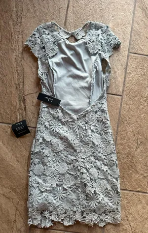 Lulus Romance Language Light Blue Backless Lace Dress thumbnail 6
