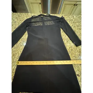 Vintage Lillie Rubin Black Maxi Dress Mesh Square Neck Beaded Size Medium thumbnail 15