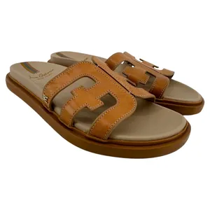 Sam Edelman Valeri Slide Sandals Saddle Leather Cushioned Slip On Open Tan 7.5M thumbnail 2