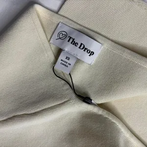 The Drop Halter Crop Top in Butter Yellow thumbnail 4