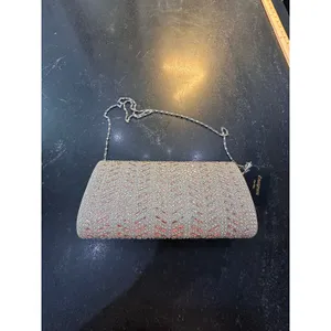 dmargeaux New York Champagne Rhinestone Chevron Evening Clutch Bag AZ4824A NEW thumbnail 8