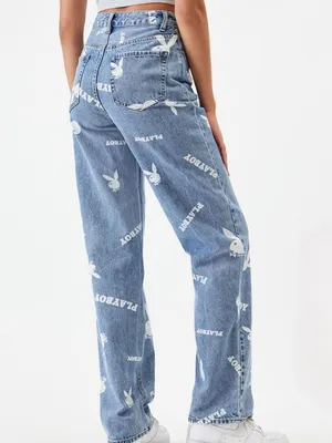 playboy 90s boyfriend jeans medium wash thumbnail 5