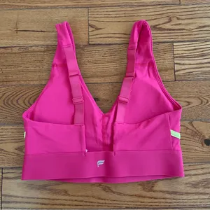 NWT Fabletics All Day Every Day Bra Plush Pink/Sprout thumbnail 5
