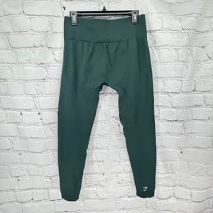 Gym Shark Vital Leggings Women's L Green High Waisted Seamless Sculpting thumbnail 2