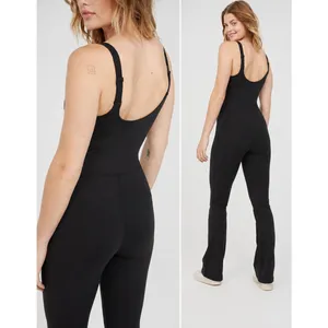 Offline By Aerie Black The Hugger Bootcut Jumpsuit thumbnail 2