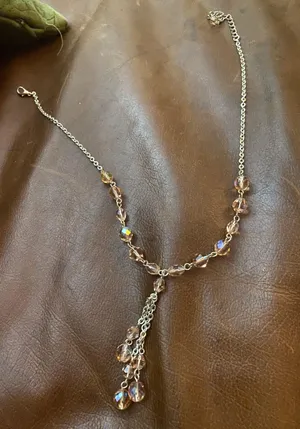 Pink Crystal Necklace thumbnail 1