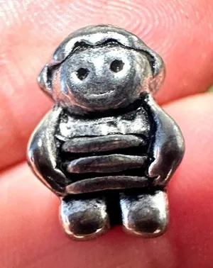 Silver tone boy charm thumbnail 1
