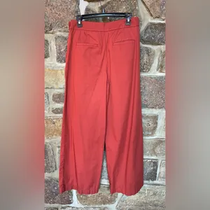 LOFT Wide Leg Pants in Rust Red thumbnail 6