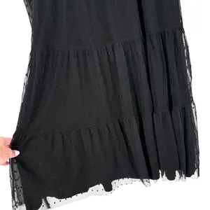 Lulus Black Swiss‎ Dot Tiered Bustier Midi Dress Size XS Whimsigoth Fairy Grunge thumbnail 12