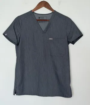 FIGS Catarina One-Pocket Scrub Top XS Graphite Gray V-Neck Medical Scrubs thumbnail 1