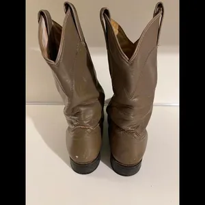 Vintage Leather Wrangler Cowboy Boots with Floral Embroidery size 8 thumbnail 6