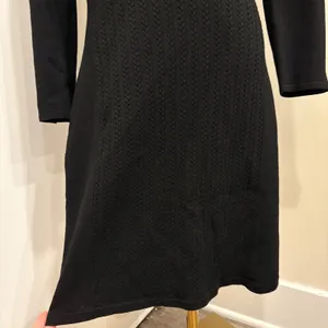 Rag & Bone Black‎ V-Neck Cable Knit Long Sleeve Sweater Dress Small Preppy Twee thumbnail 4