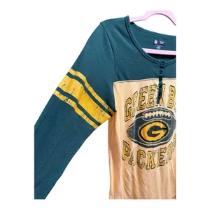 Women’s Green Bay Packers NFL Team Apparel Long Sleeve Henley – Size XL thumbnail 4