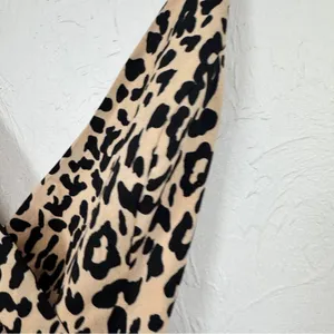 Essue Tan Animal Print Midi Dress Womens M Summer Strappy Casual Belted Classic thumbnail 4