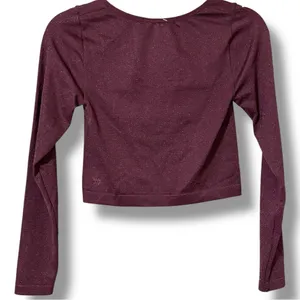 All In Motion size small pullover long sleeve tight fit cropped active top shiny thumbnail 8