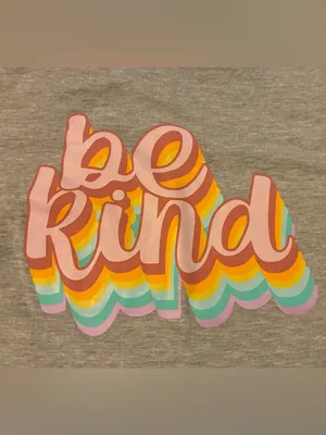 Women’s Bobbie Brooks Grey 'Be Kind' Graphic Tee Size Small thumbnail 3