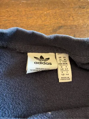 Adidas Sweatshirt Crewneck Women’s Medium Navy Blue Logo Embroidered thumbnail 3
