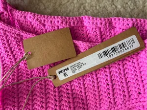 SKIMS Limited Edition Pink Crochet Bikini thumbnail 2
