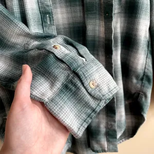 Abercrombie & Fitch soft A&F Collection green white button down top women's‎ S thumbnail 3