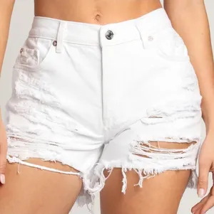 NWT We The Free People Maggie White Distressed Shorts size 26 thumbnail 1