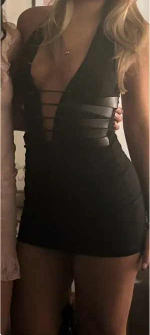 Shein Black Bodycon Dress Cut-Out thumbnail 1