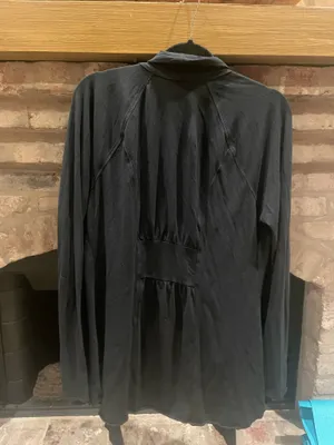 Women’s Black Ruffled Open Front Cardigan Size XL thumbnail 6