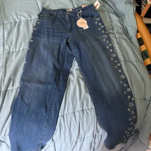 Flower straight leg jeans thumbnail 2