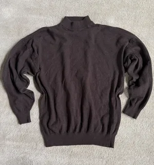 Conte di Milano Brown Mock Neck Sweater – Size XL thumbnail 1