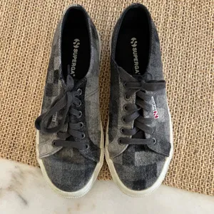 Superga Plaid Flannel Low Top Sneakers Women's Size 39 EU 8 US Grey Black‎ thumbnail 7