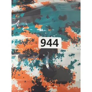 Kosmios Women Teal Orange Abstract Digital Print Pleated Midi Skirt TC5226 Large thumbnail 9