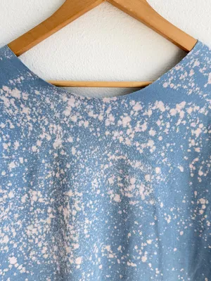 Vans blue off the shoulder bleached tee thumbnail 8