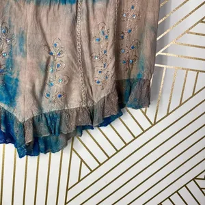 RAGA Sweet Devotion Ruffle Shorts in Blue/Tan Tie Dye Size US‎ Medium thumbnail 7