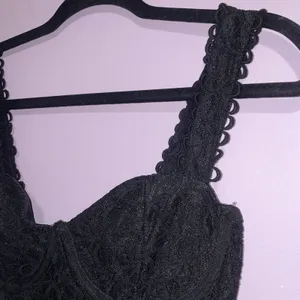 Quiet Storm Corset Top Women Size M Black Lace Y2K Romantic WhimsiGoth thumbnail 2