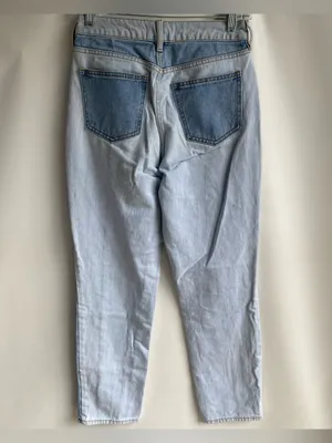 PacSun mixed denim patchwork high waist mom jeans retro boho fall winter 25 thumbnail 3
