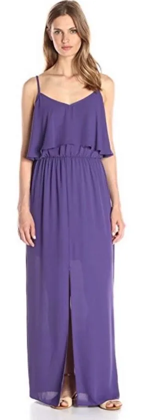 Purple Ruffle Maxi Dress thumbnail 1
