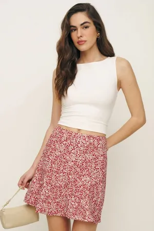 Reformation Flounce Mini Skirt Size 4 thumbnail 1