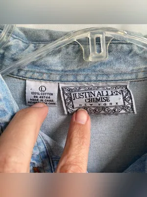 Ladies Justin Allen vintage western denim jean shirt casual fall winter Large thumbnail 5