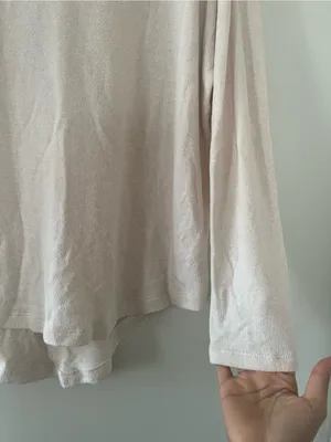 Quince Pink Lightweight Crewneck Sweater Medium Balletcore Capsule Wardrobe Cozy thumbnail 3