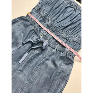 Elan Tenny The Tencel Jumpsuit Blue Women's Medium Pockets Drawstring thumbnail 9
