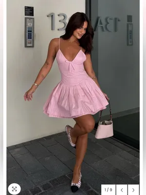 Zara Light Pink Strappy Pleated Midi Dress thumbnail 3