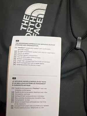 The North Face Borealis Laptop Backpack Asphalt Grey Light Heather/TNF Black New thumbnail 7
