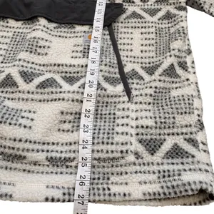 Carhartt Sherpa Fleece Pullover Womens XL‎ White Black Geometric Snap Front thumbnail 7