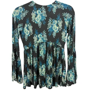 NWT Free People Speak Easy Boho Floral Blouse Top Size XS‎ Feminine Romantic thumbnail 7